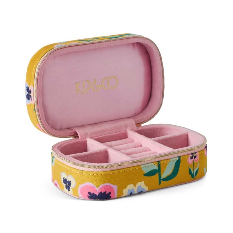 Kip&Co Pretty Pansy Travel Velvet Jewellery Box One Size image number 2